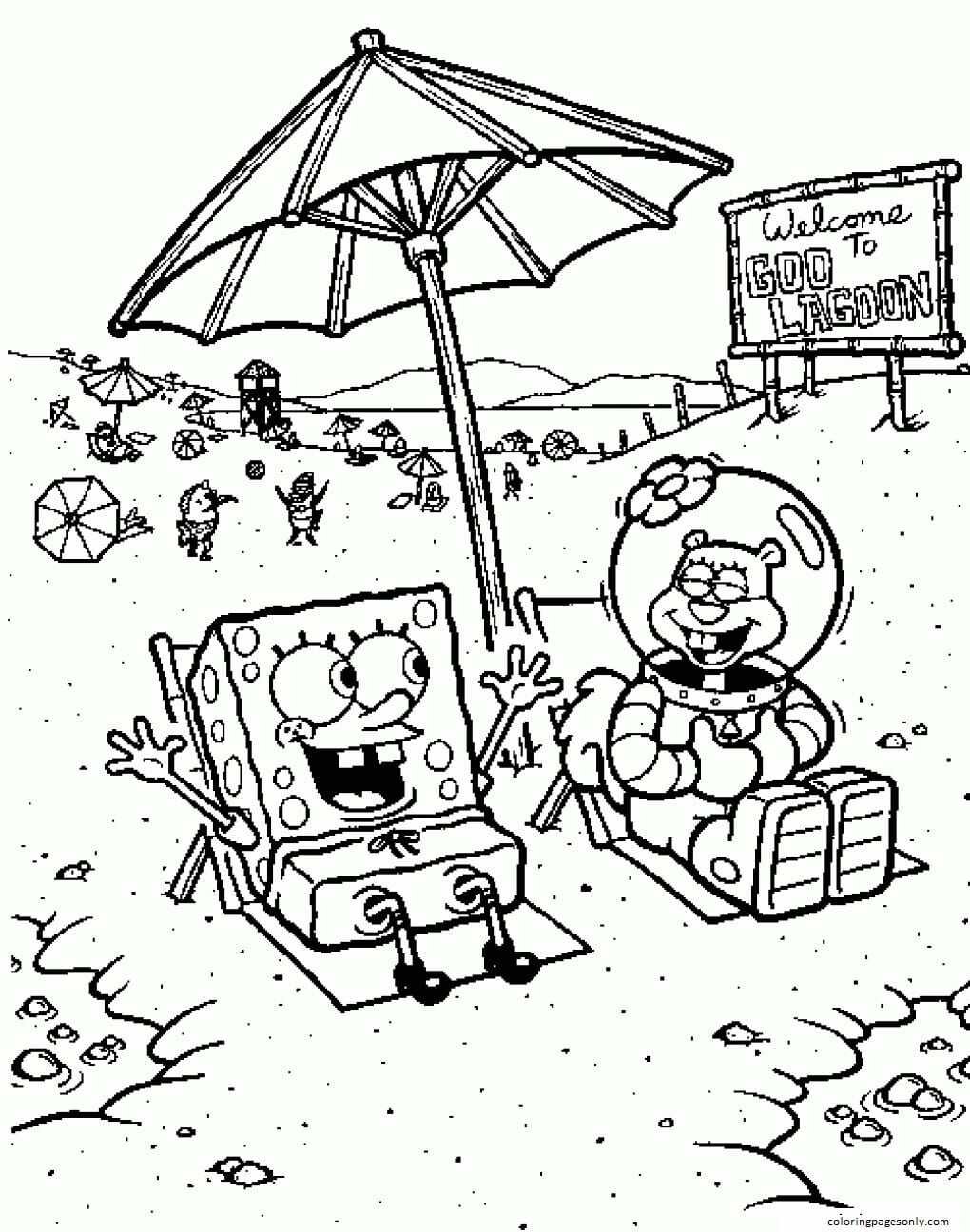 31 Fun Sandy Cheeks Coloring Pages Printable 11