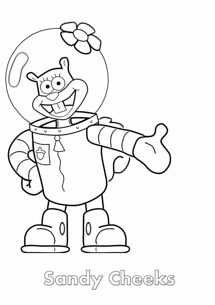 31 Fun Sandy Cheeks Coloring Pages Printable 16