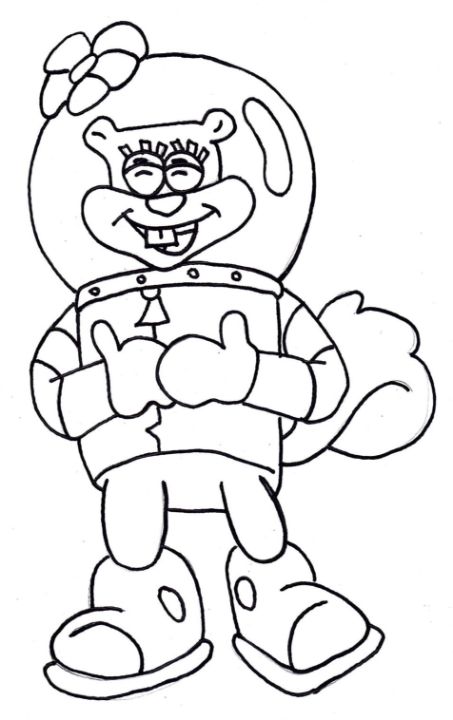 31 Fun Sandy Cheeks Coloring Pages Printable 22