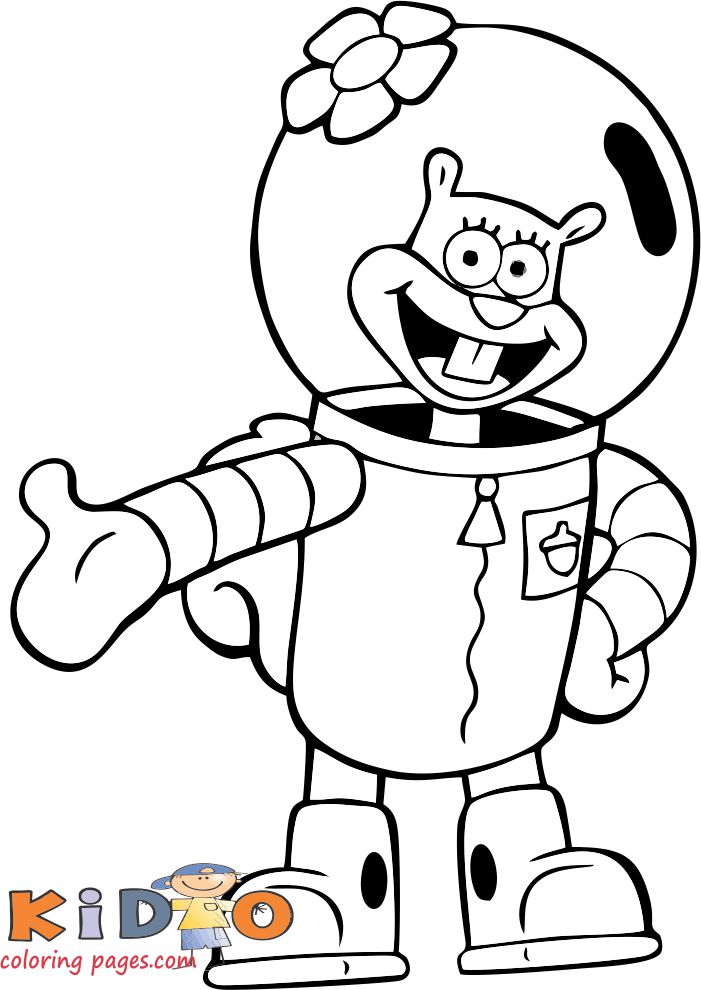 31 Fun Sandy Cheeks Coloring Pages Printable 24