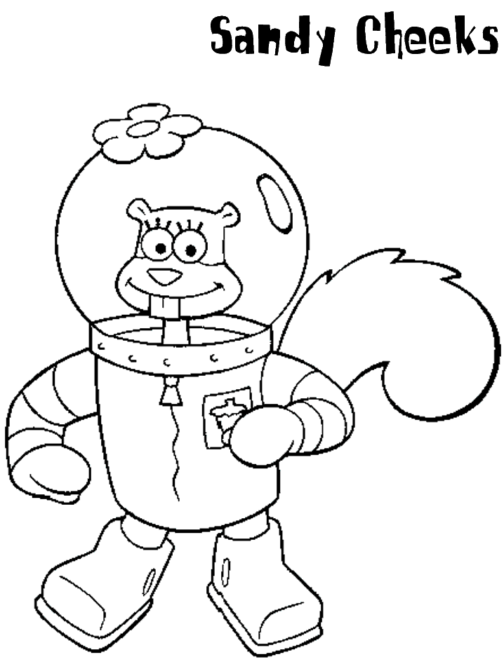 31 Fun Sandy Cheeks Coloring Pages Printable 26