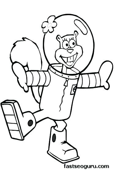 31 Fun Sandy Cheeks Coloring Pages Printable 27