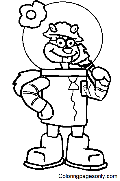 31 Fun Sandy Cheeks Coloring Pages Printable 29