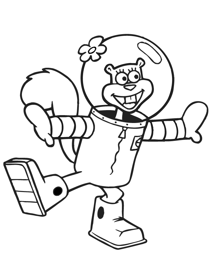 31 Fun Sandy Cheeks Coloring Pages Printable 3