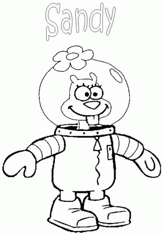 31 Fun Sandy Cheeks Coloring Pages Printable 4