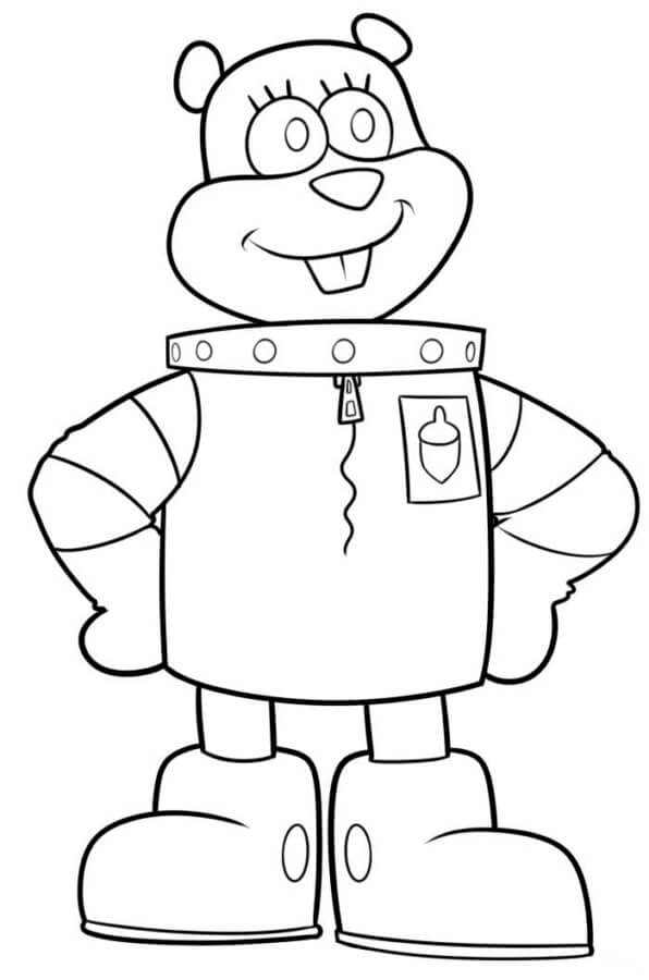 31 Fun Sandy Cheeks Coloring Pages Printable 8