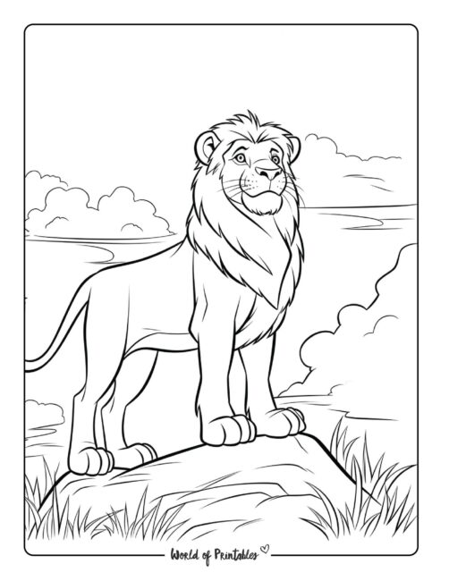 31 Graceful Lioness Coloring Pages Printable 28