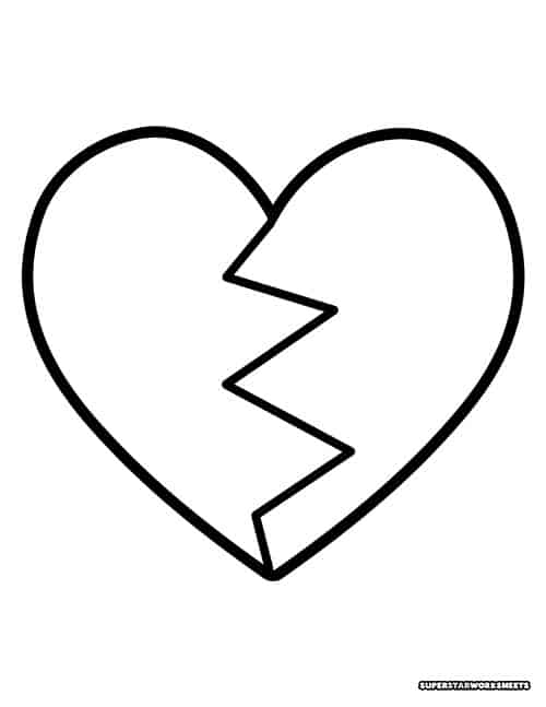 31 Heartwarming Broken Heart Coloring Page Printable 19