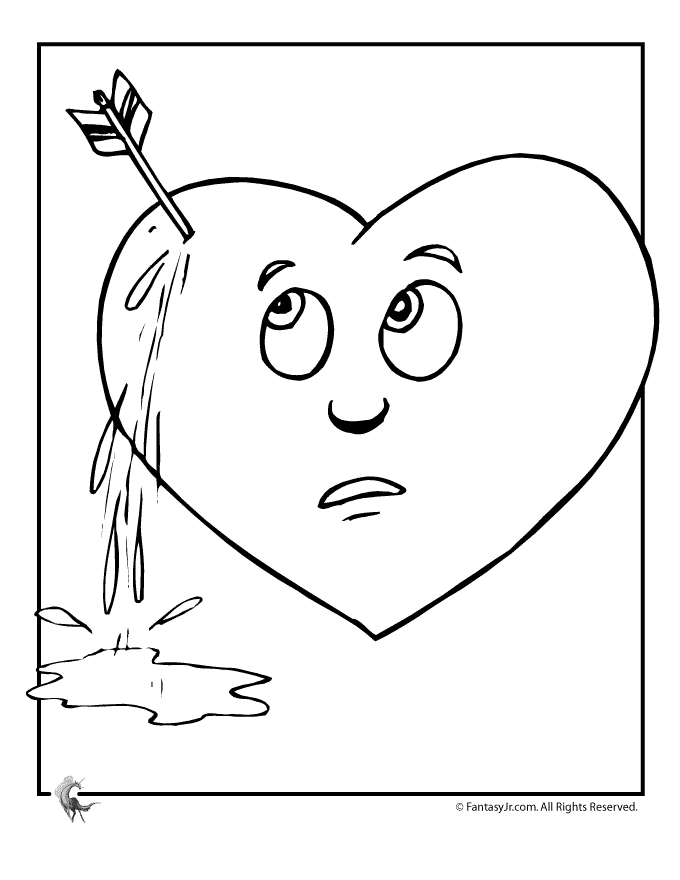 31 Heartwarming Broken Heart Coloring Page Printable 29