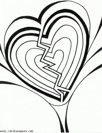 31 Heartwarming Broken Heart Coloring Page Printable 32