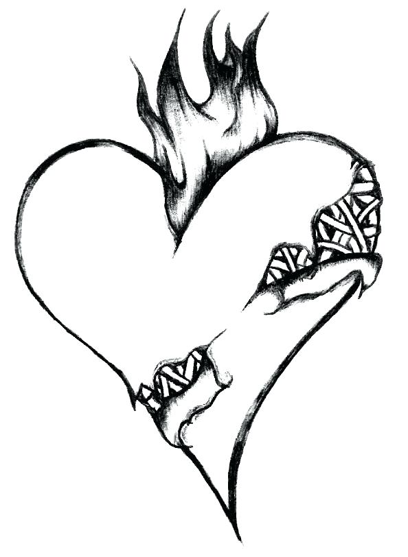 31 Heartwarming Broken Heart Coloring Page Printable 33