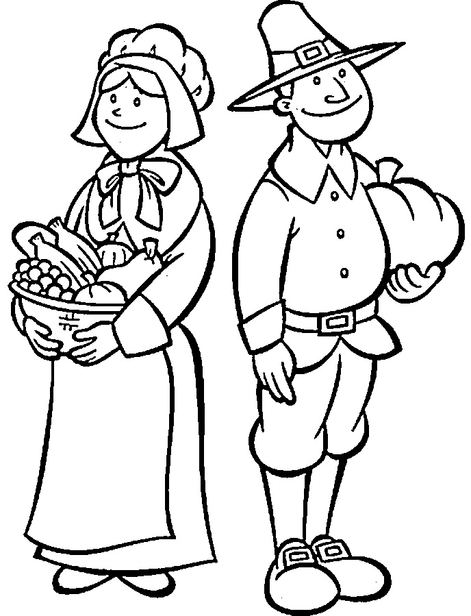 31 Pilgrim Coloring Pages for Kids Printable 1