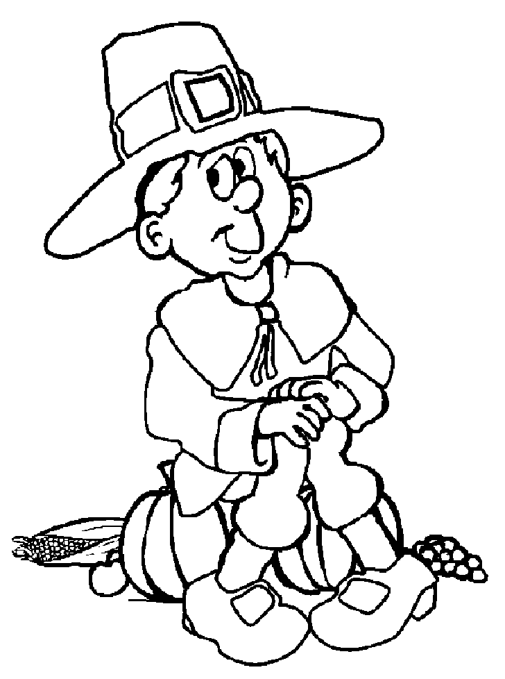 31 Pilgrim Coloring Pages for Kids Printable 10