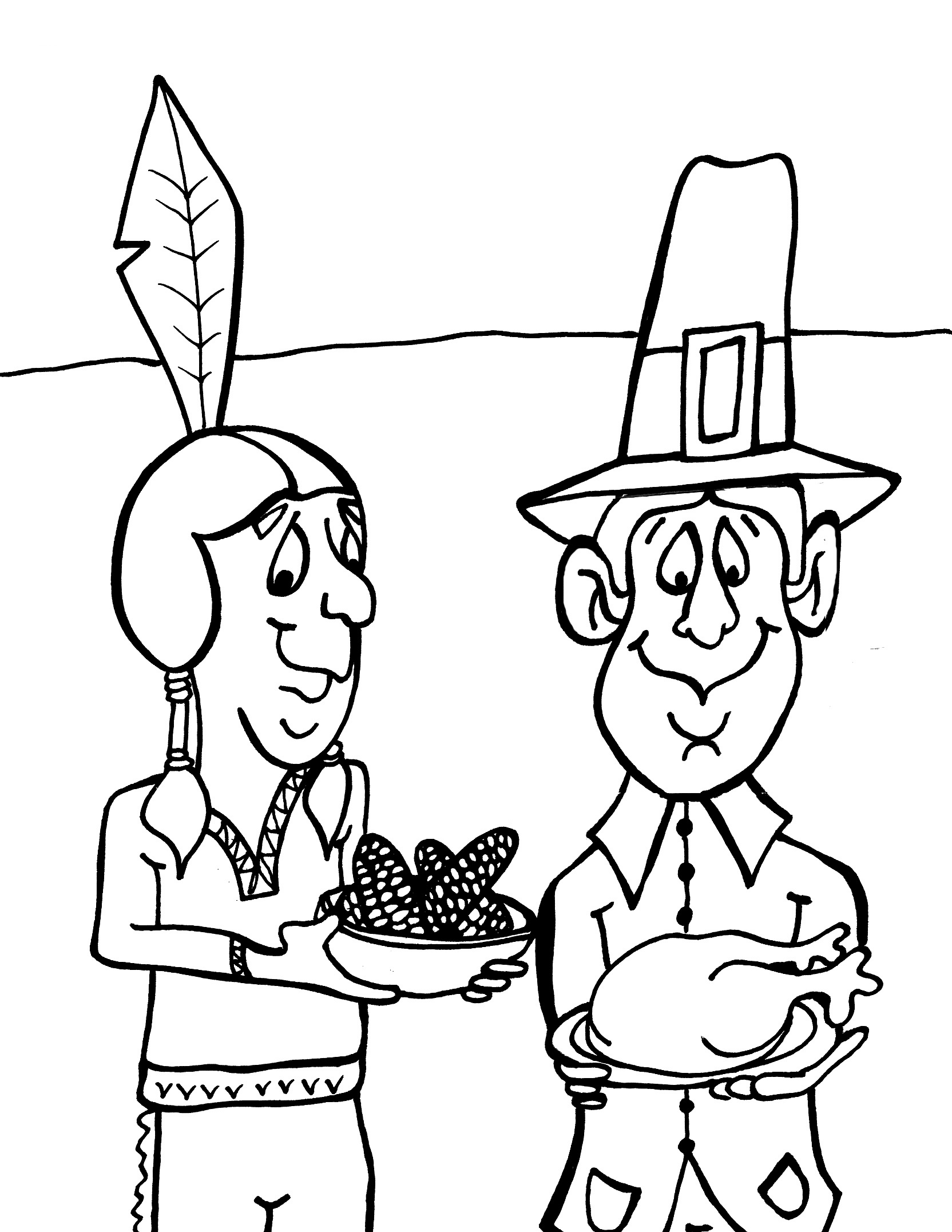 31 Pilgrim Coloring Pages for Kids Printable 12