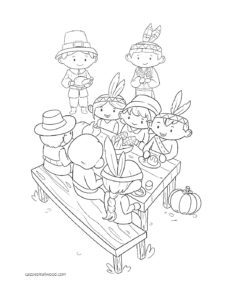 31 Pilgrim Coloring Pages for Kids Printable 21