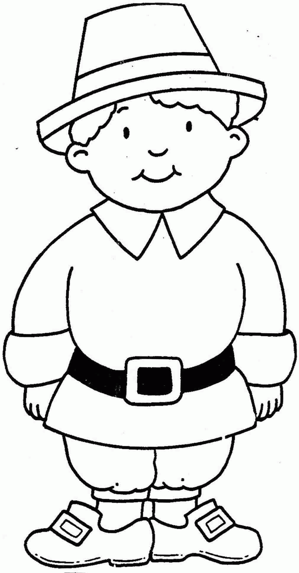 31 Pilgrim Coloring Pages for Kids Printable 3