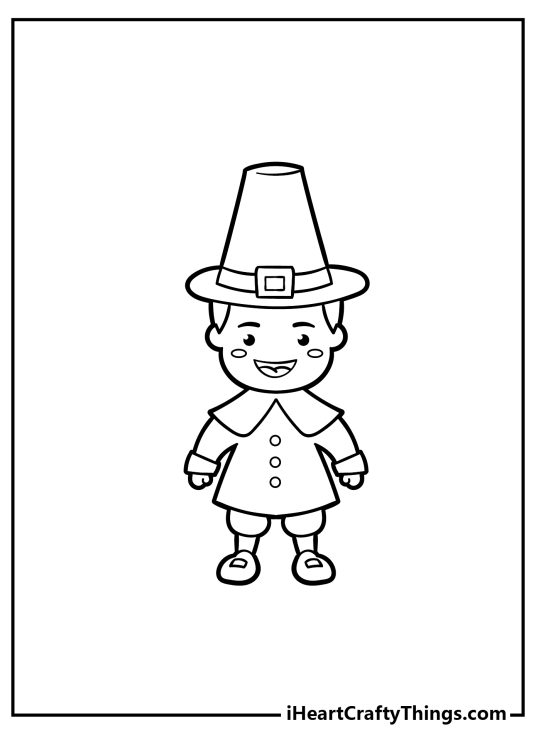 31 Pilgrim Coloring Pages for Kids Printable 31