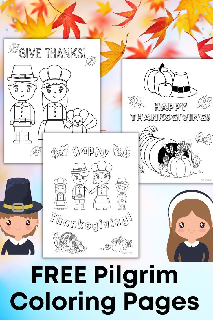 31 Pilgrim Coloring Pages for Kids Printable 6