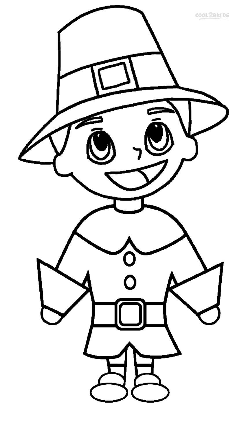 31 Pilgrim Coloring Pages for Kids Printable 8