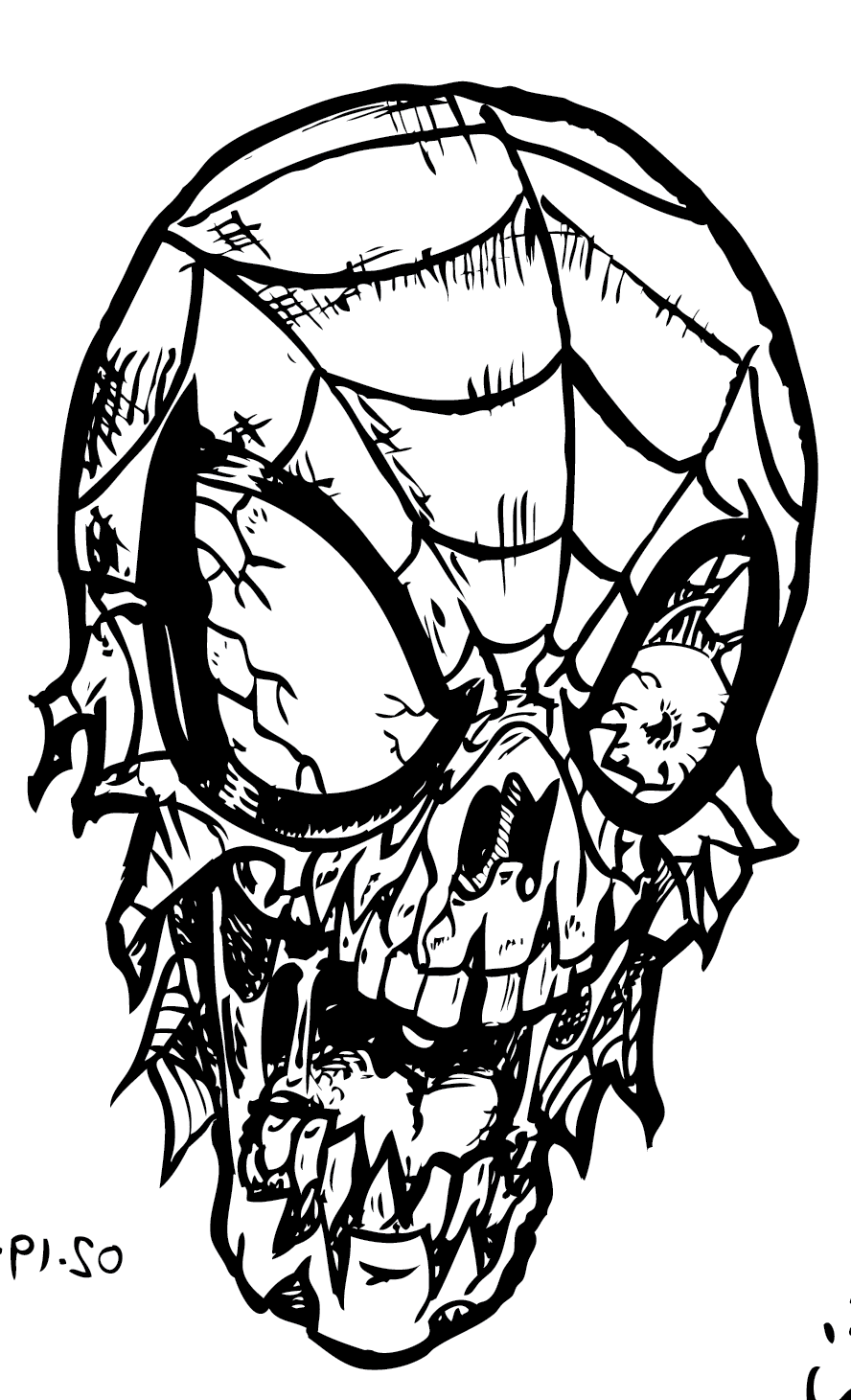 31 Spooky Zombie Iron Man Coloring Pages Printable 1