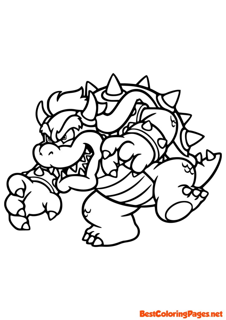 32 Cool Bowser Coloring Pages Printable 5