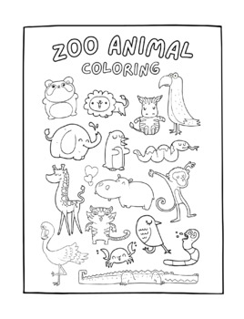 32 Cute Zoo Animal Coloring Pages Printable 10