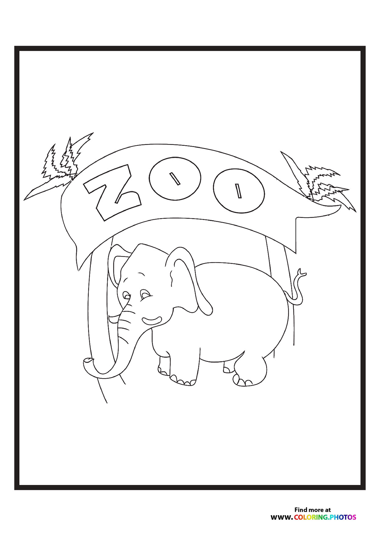 32 Cute Zoo Animal Coloring Pages Printable 2