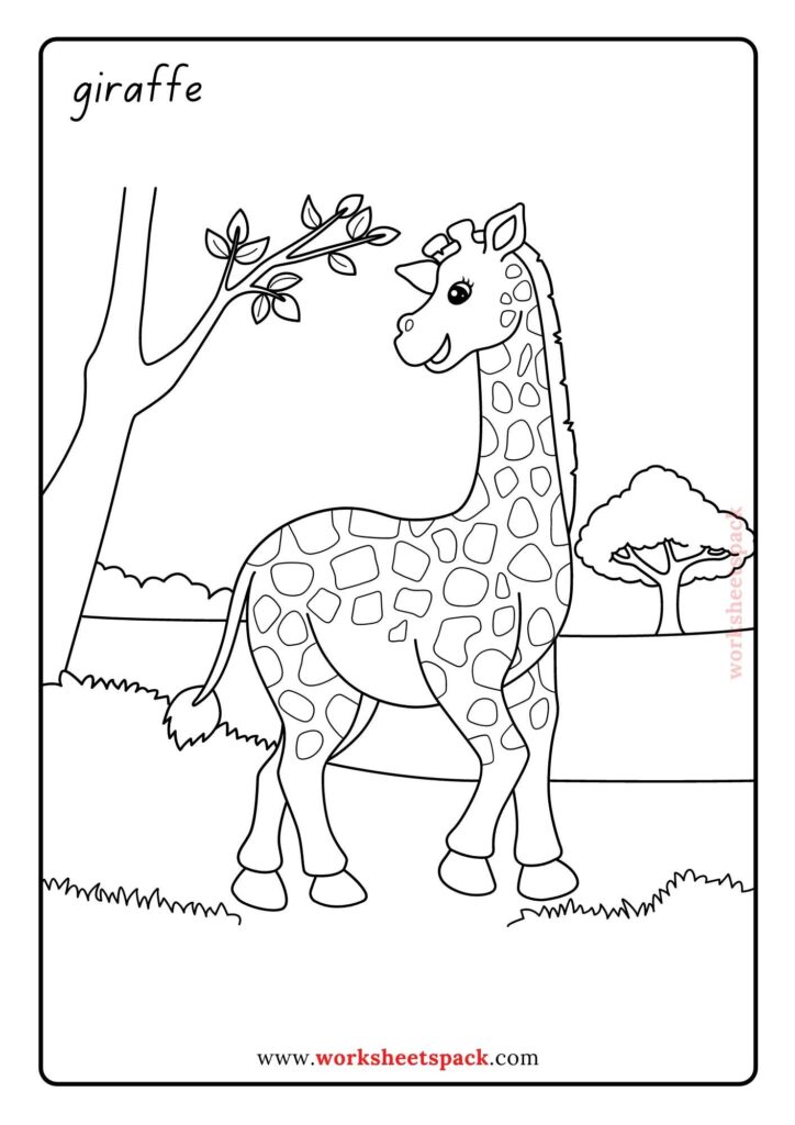 32 Cute Zoo Animal Coloring Pages Printable 30