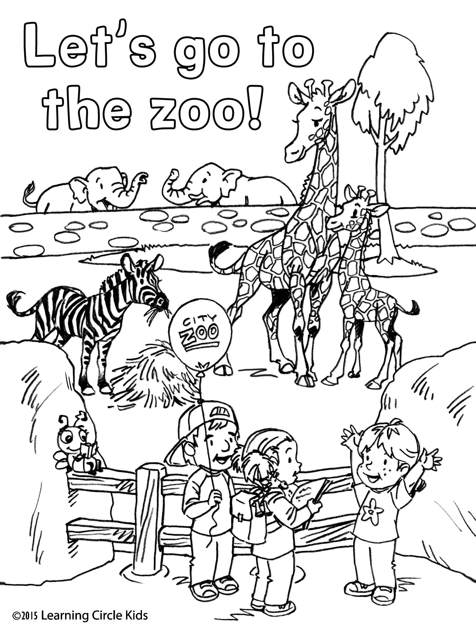 32 Cute Zoo Animal Coloring Pages Printable 8