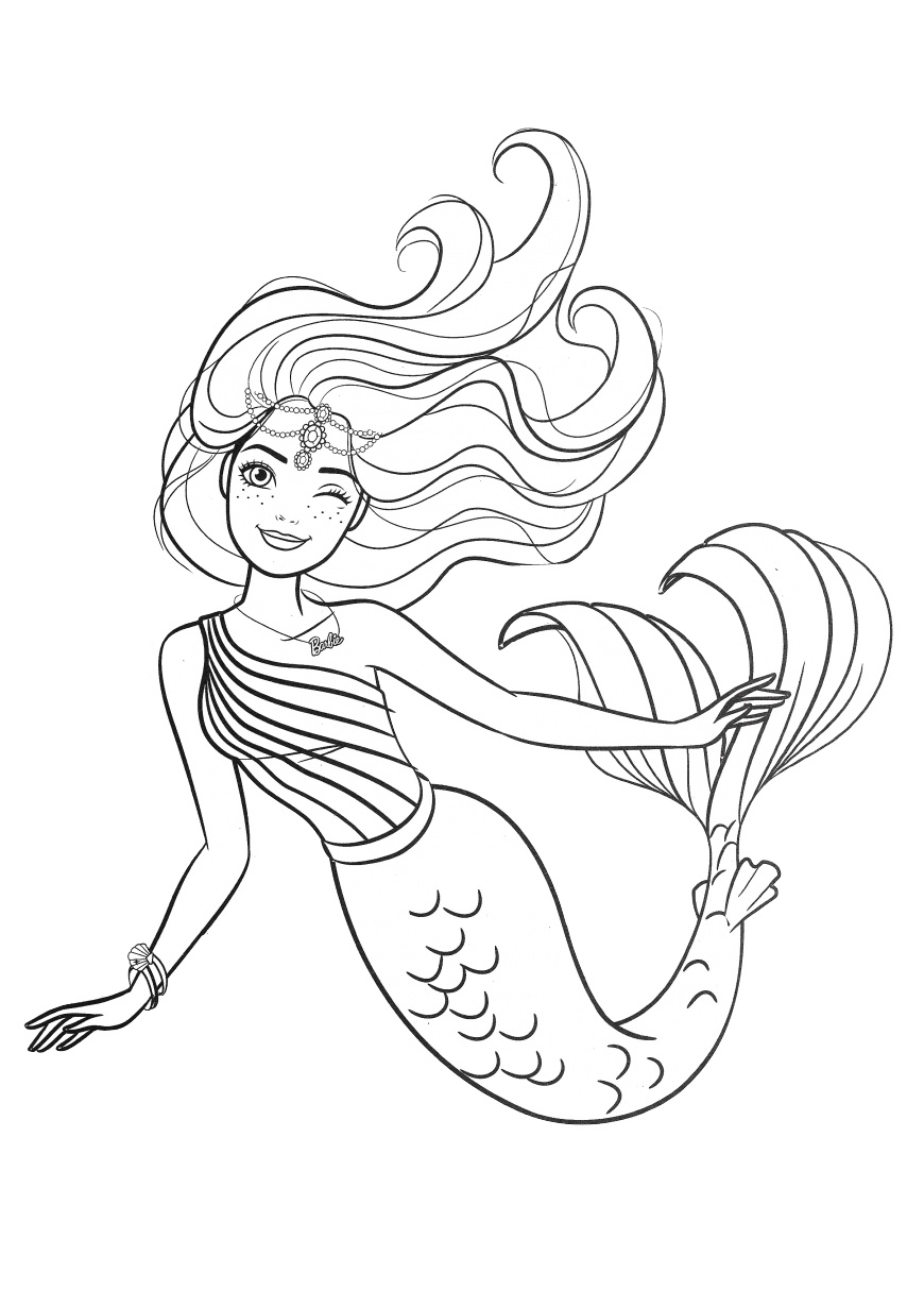 32 Elegant Mermaid Coloring Pages Adult Printable 24