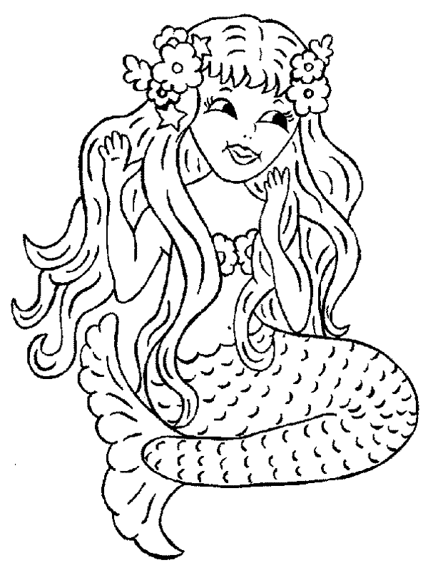 32 Elegant Mermaid Coloring Pages Adult Printable 8