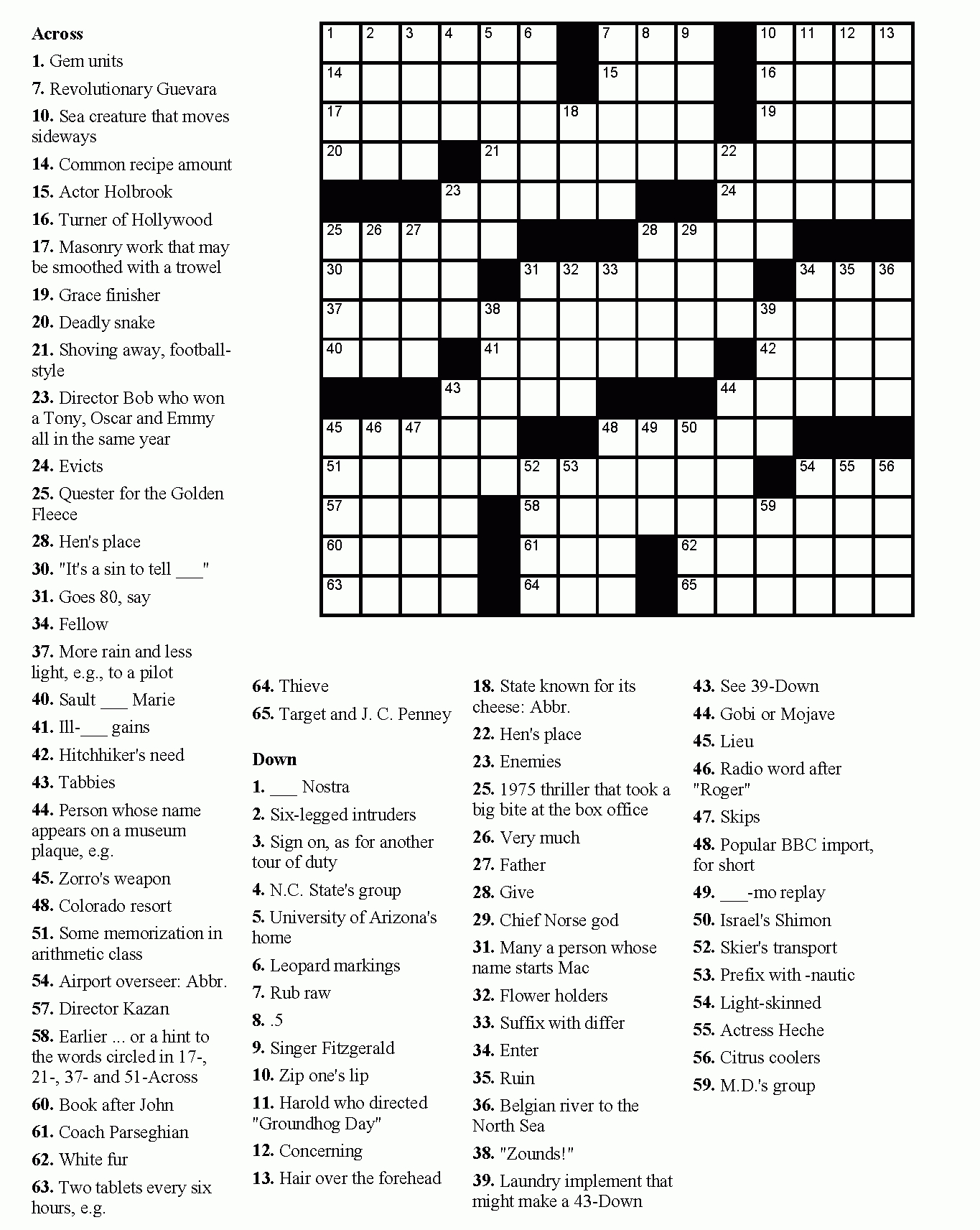 32 Joyful Crossword Puzzles Printable 12