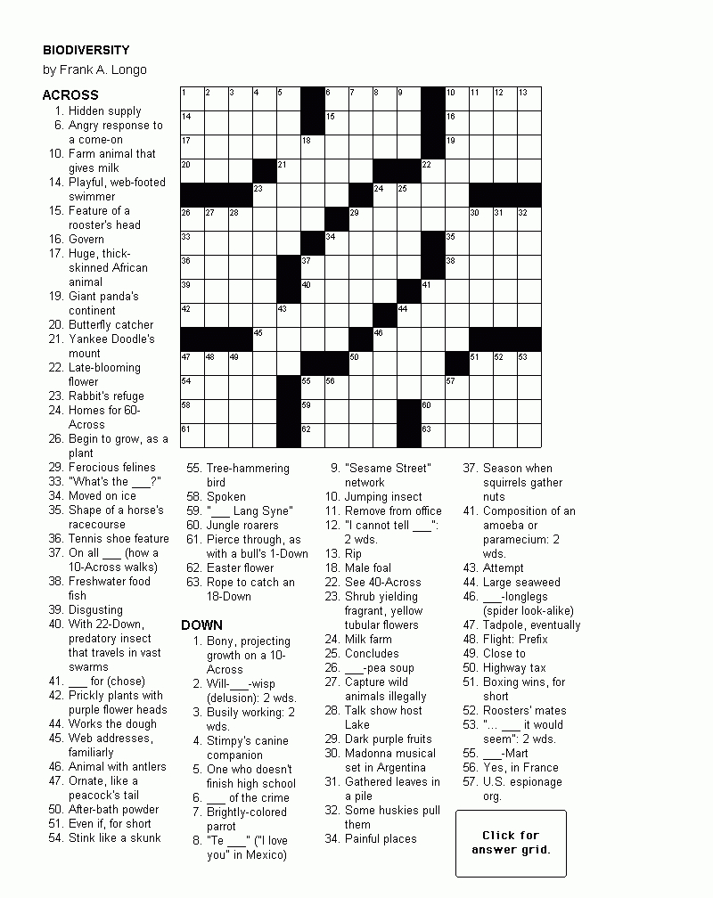 32 Joyful Crossword Puzzles Printable 15