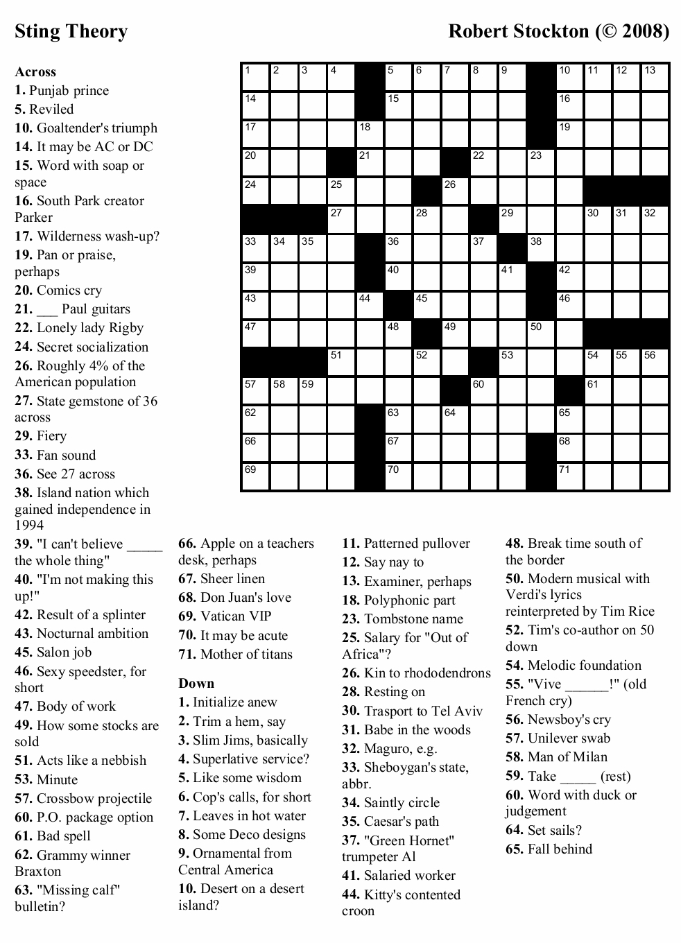 32 Joyful Crossword Puzzles Printable 16