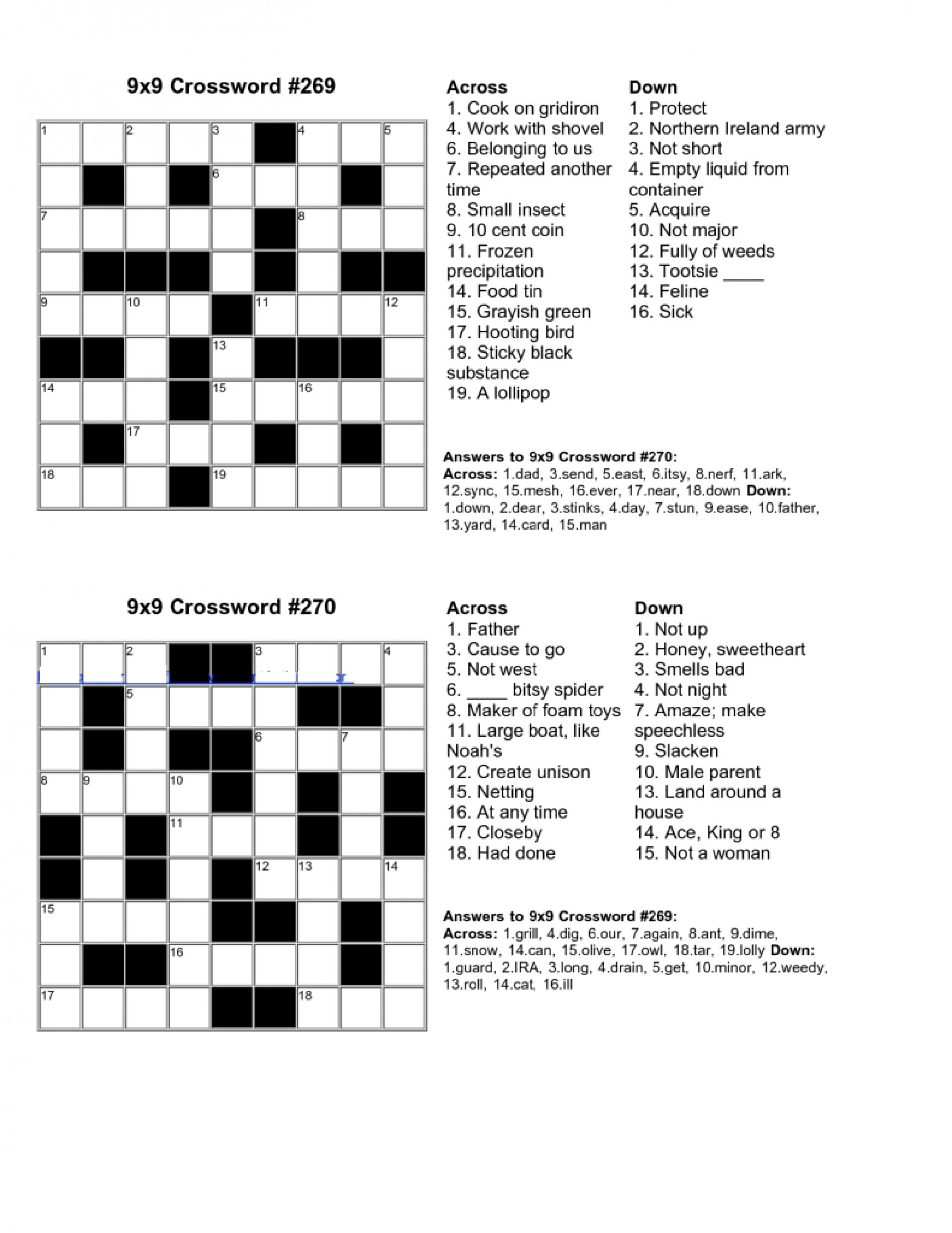 32 Joyful Crossword Puzzles Printable 27