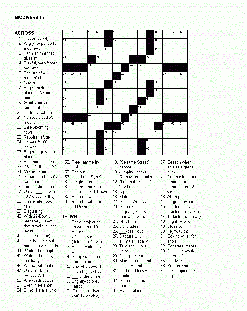 32 Joyful Crossword Puzzles Printable 34