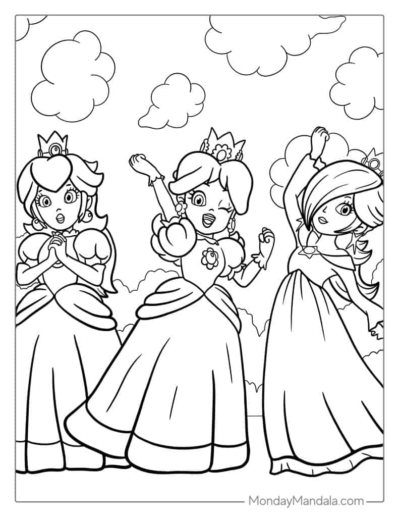 32 Princess Daisy Coloring Pages Printable 22