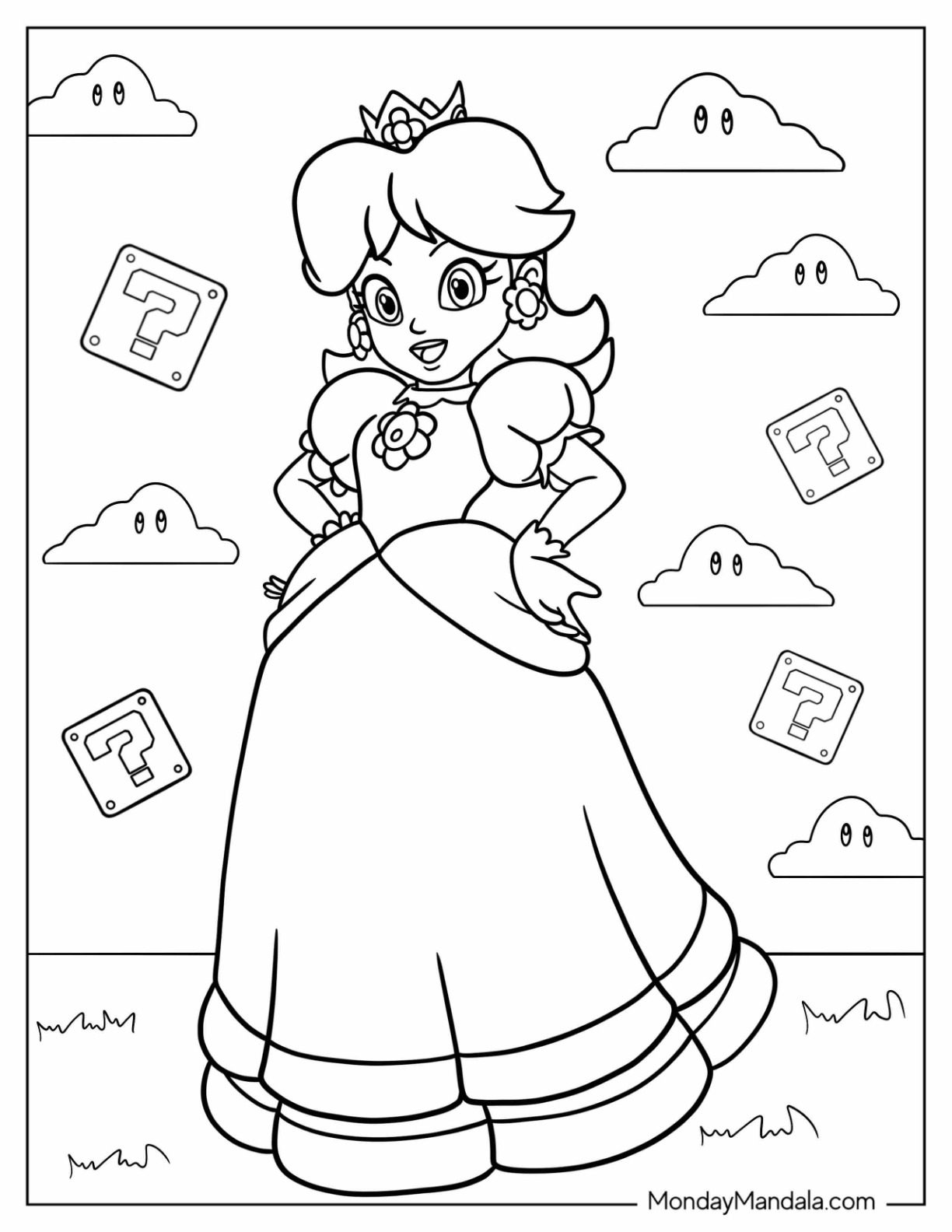 32 Princess Daisy Coloring Pages Printable 25