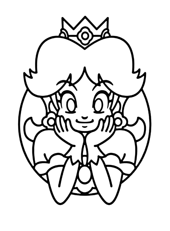 32 Princess Daisy Coloring Pages Printable 3