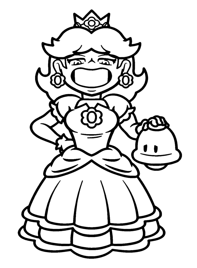 32 Princess Daisy Coloring Pages Printable 4