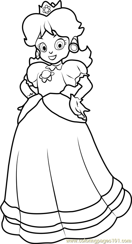 32 Princess Daisy Coloring Pages Printable 6