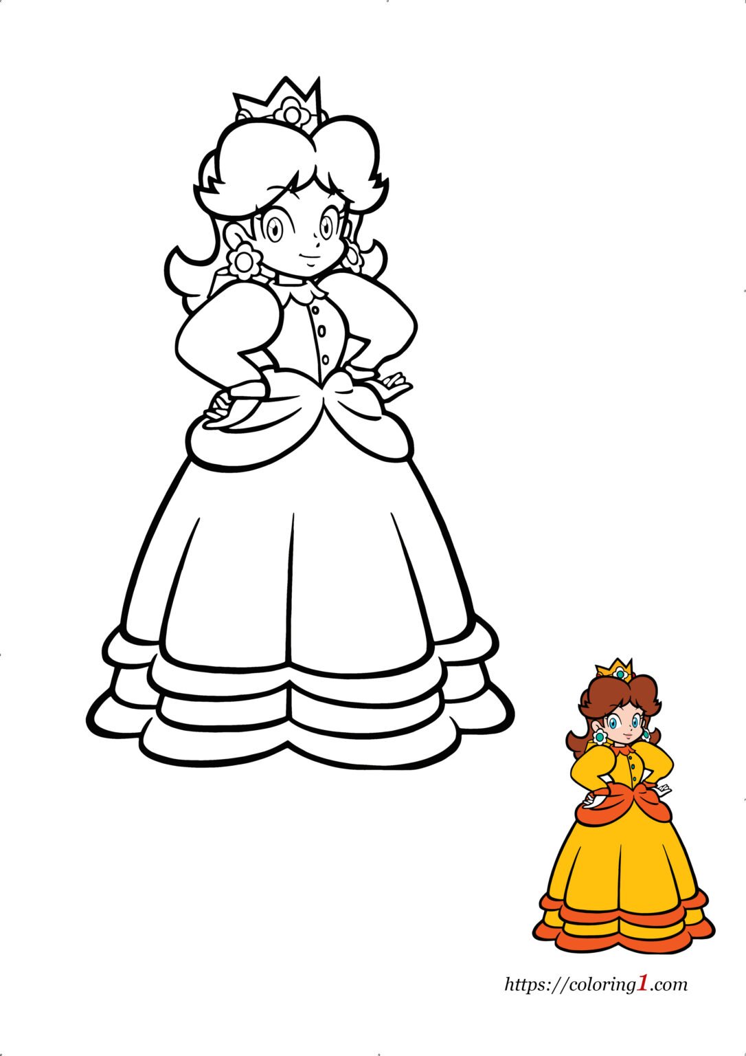 32 Princess Daisy Coloring Pages Printable 8