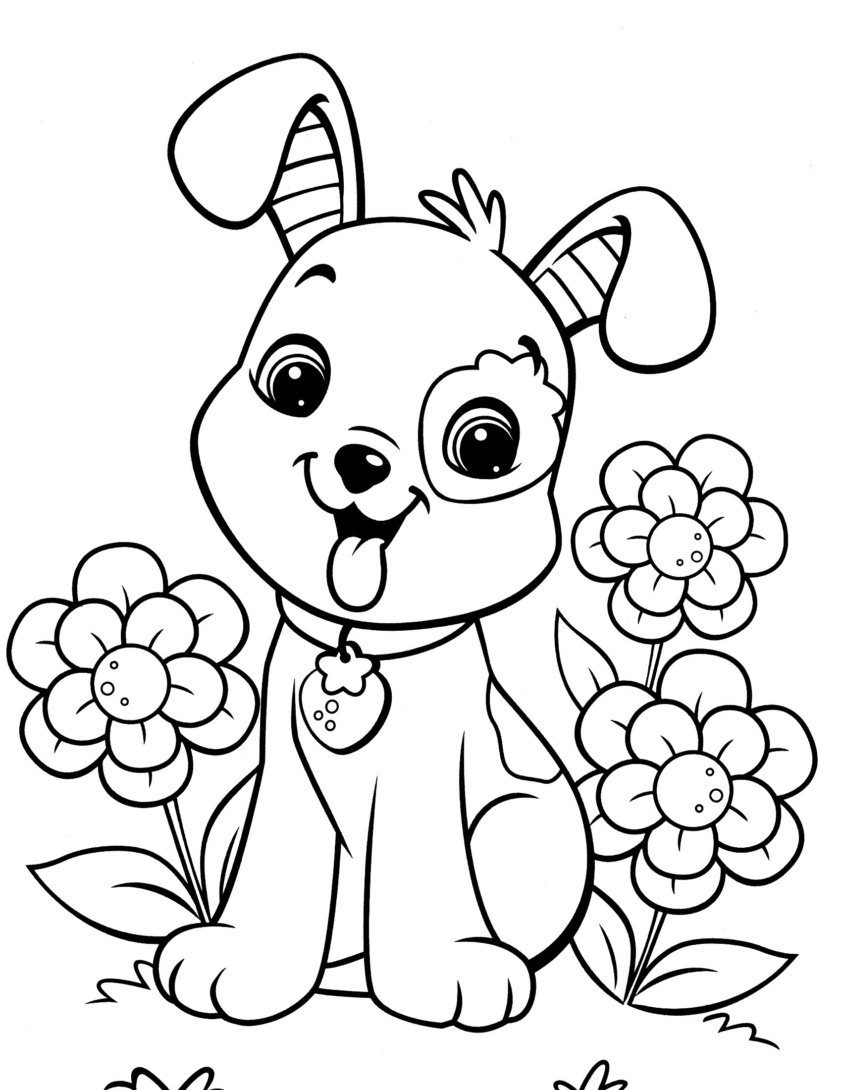 33 Adorable Dog Coloring Pages for Adults Printable 10