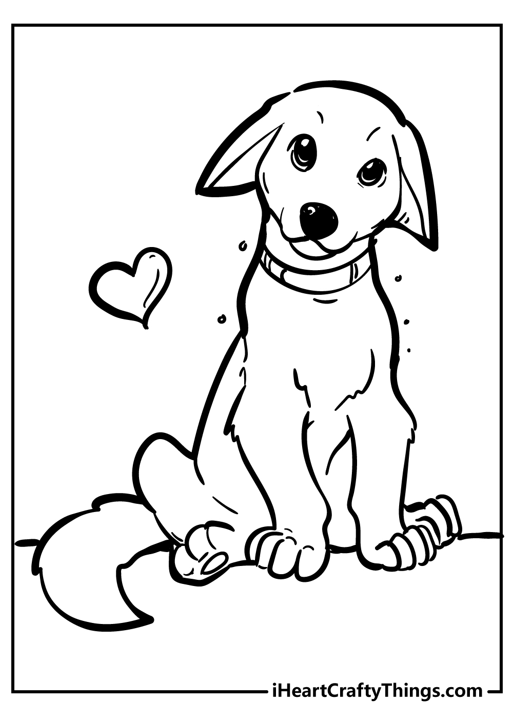 33 Adorable Dog Coloring Pages for Adults Printable 15