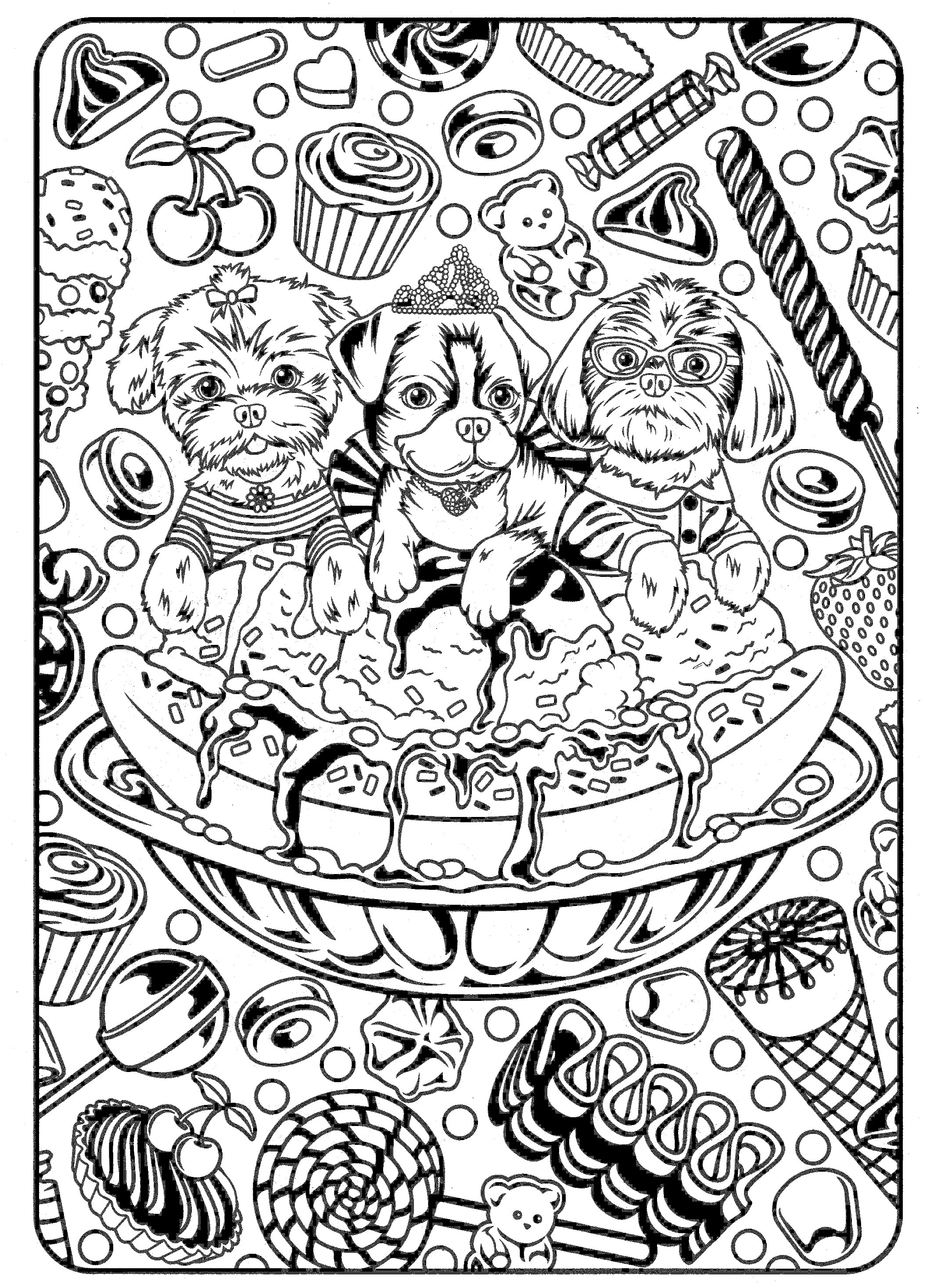 33 Adorable Dog Coloring Pages for Adults Printable 25