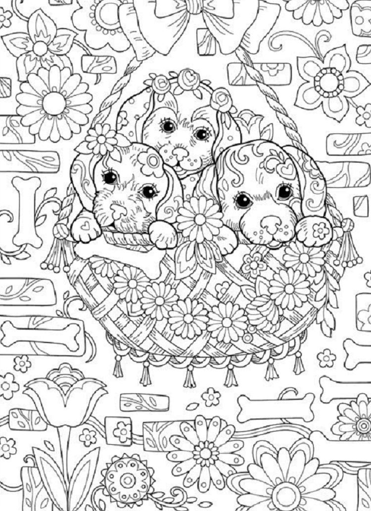 33 Adorable Dog Coloring Pages for Adults Printable 31