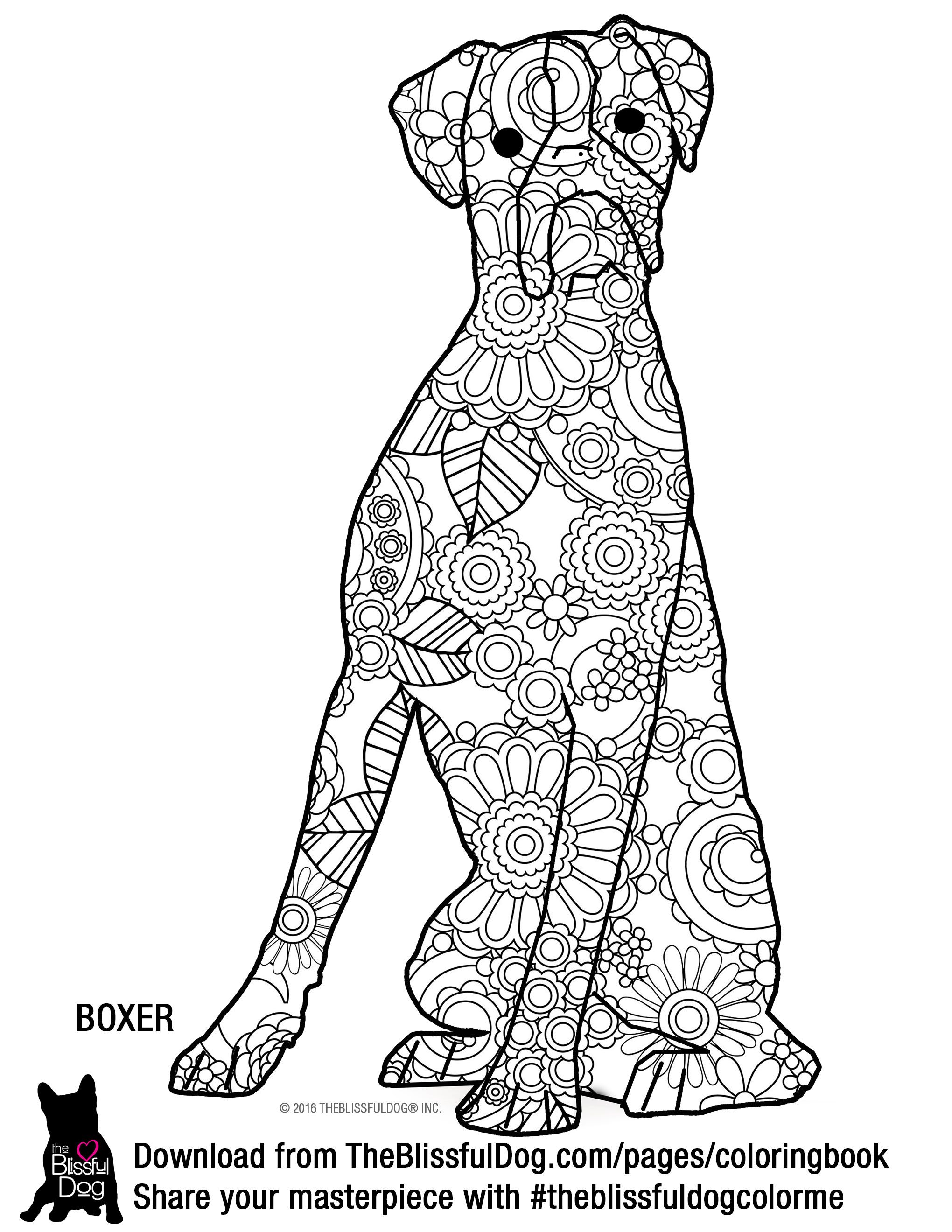 33 Adorable Dog Coloring Pages for Adults Printable 33