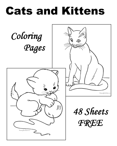 33 Adorable Little Kittens Coloring Pages Printable 12