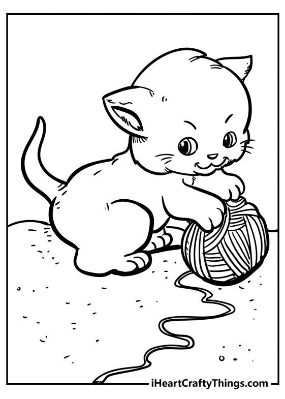 33 Adorable Little Kittens Coloring Pages Printable 15