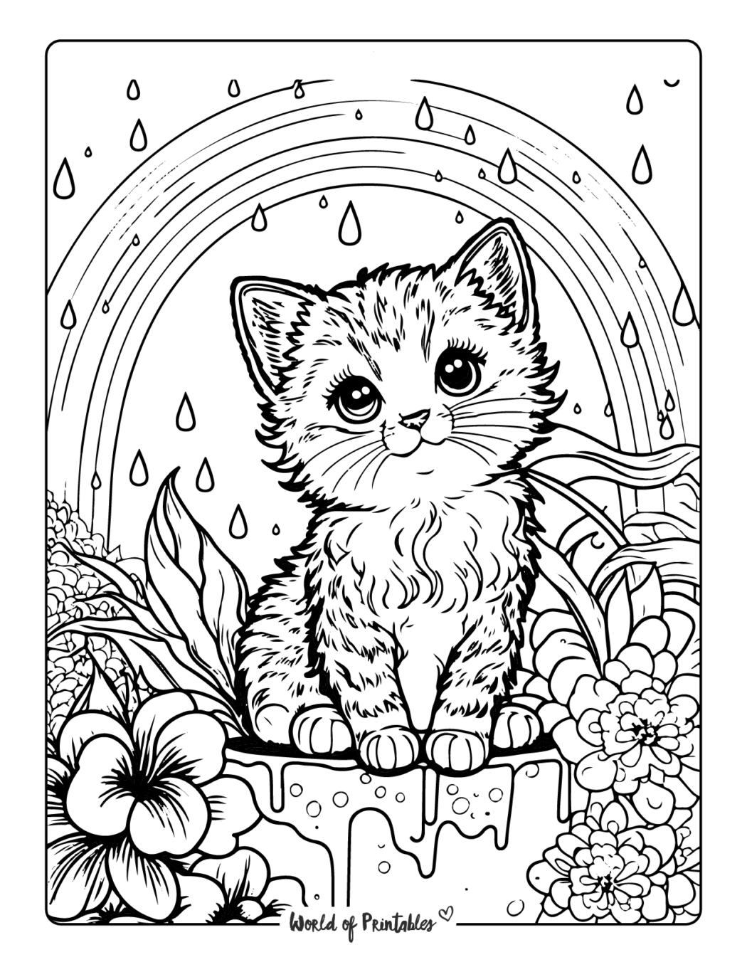 33 Adorable Little Kittens Coloring Pages Printable 16